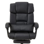Ergonomic Black Pu Office Chair – High Back, Recline 135°, Built-in Footrest, Adjustable Height, 360° Swivel