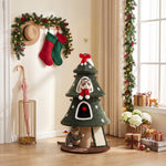 PawHut Cat Tree For Indoor Kittens, Christmas Cat Tower With Dual Condos