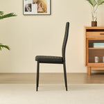 Stylish Colorado Dining Table Set With 4 Emily Faux Leather Chairs | Black