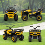 12v Kids Electric Ride On Atv W/ Spring Suspension, Storage Basket | Yellow