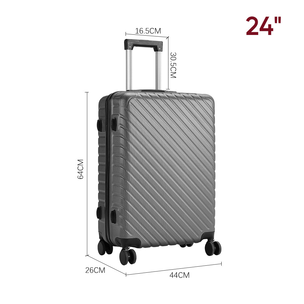 Lightweight Hardside Travel Suitcase With Spinner Wheels | Silver