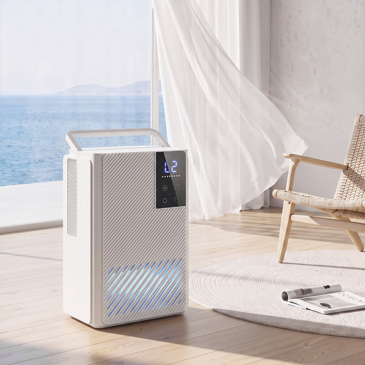 400ml/day Small Dehumidifier, Rgb Mood Lights For Home Bedroom