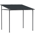 2.4 X 2.4 M Wall Mounted Pergola Gazebo, Upf30+ | Dark Gray