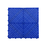 Heavy Duty Vented Garage Interlocking Floor Tiles | Blue