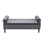 Velvet Upholstered Storage Ottoman Bench With Pillowed Armrests – Hidden Compartment, 126cm W