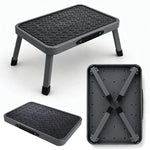Folding Step Stool Premium, Heavy-duty Steel Home Diy Step Stool 150kg Capacity | Grey