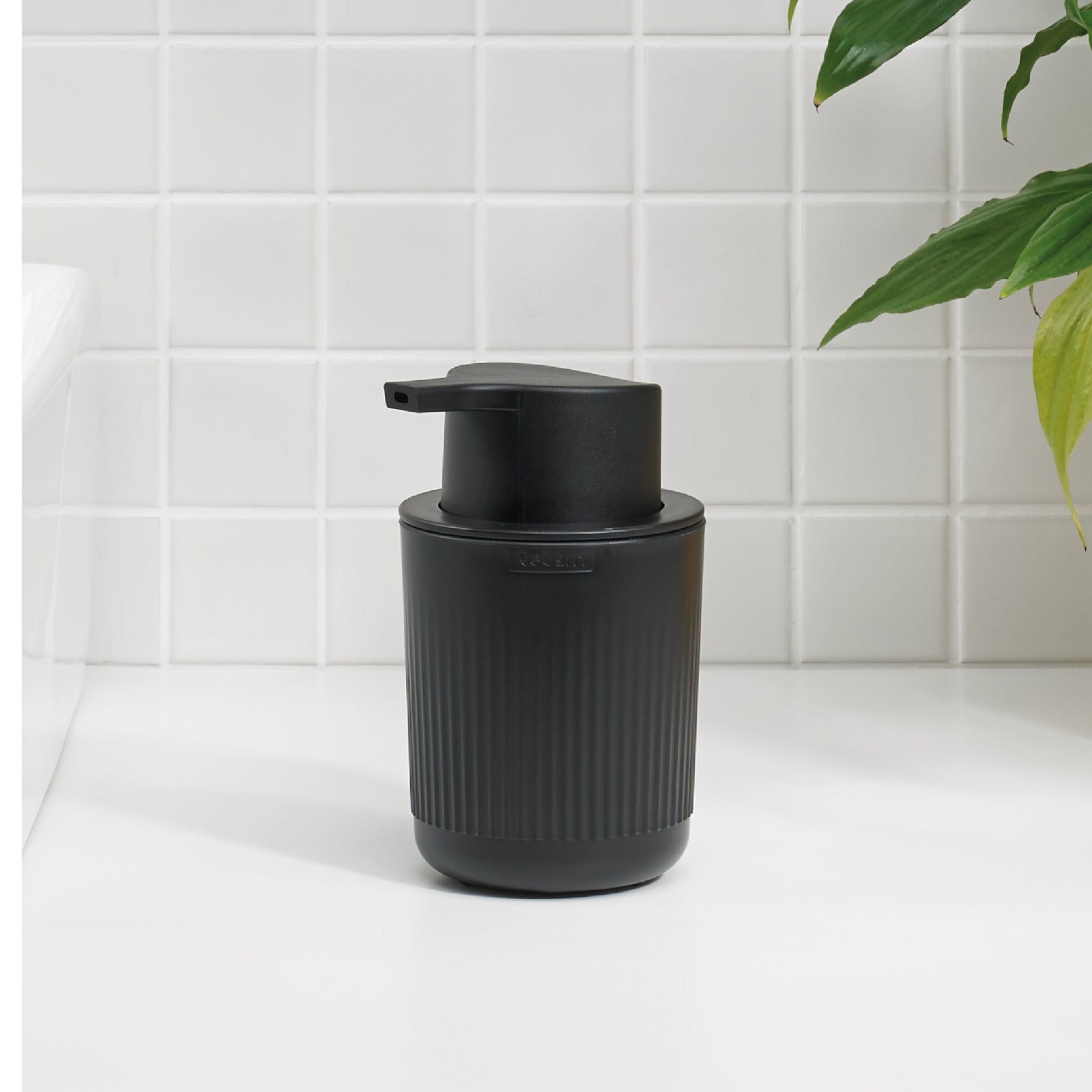 Recycled Soap Dispenser - Easy to use one hand push pump - Refillable with 250ml capacity - Made in the UK | Graphite Black