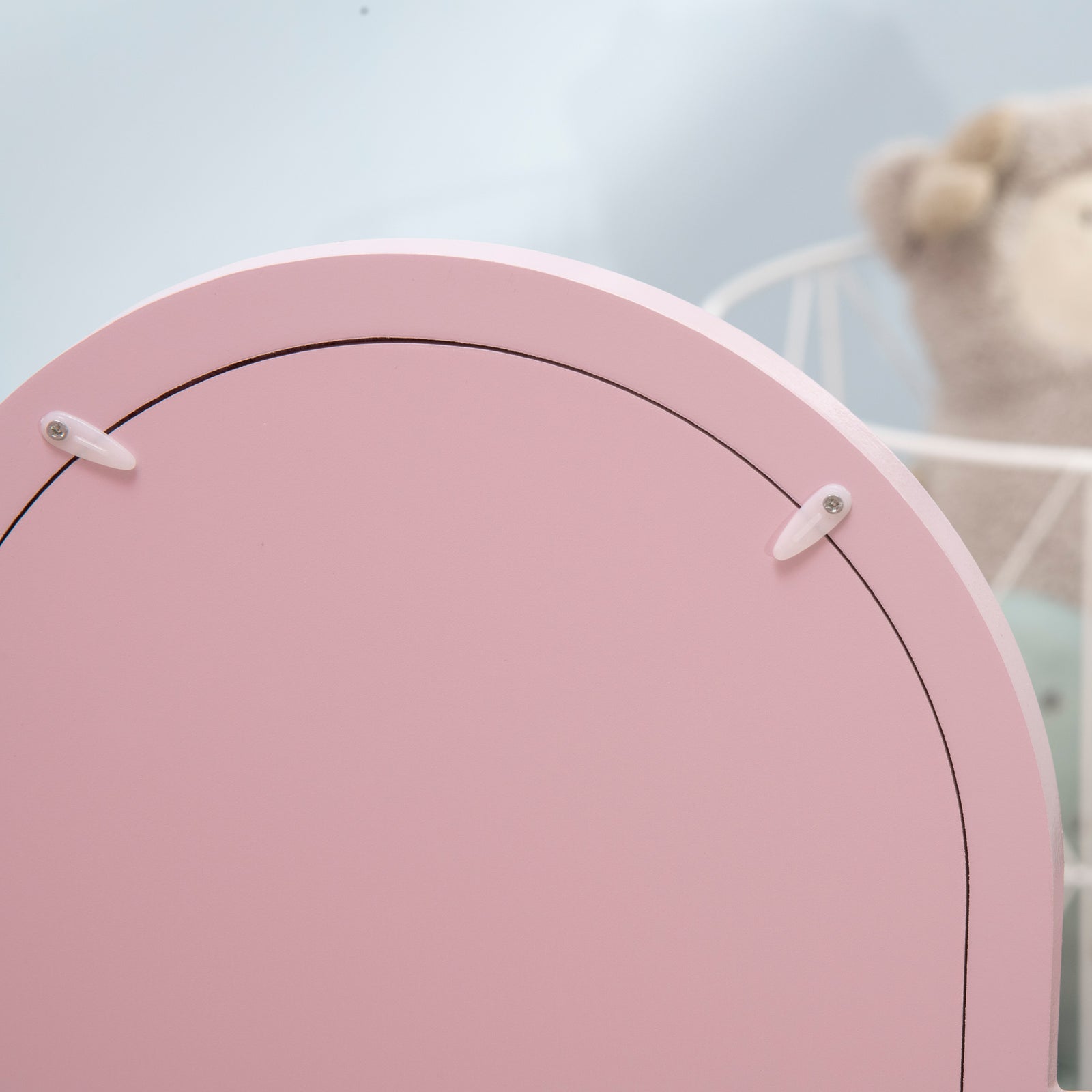 Kids Dressing Table Set Kids Vanity Set W/ Drawer, Mirror | Pink