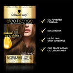 Schwarzkopf Oleo Intense 4-60 Gold Brown No Ammonia Permanent Oil Colour 3 Pack