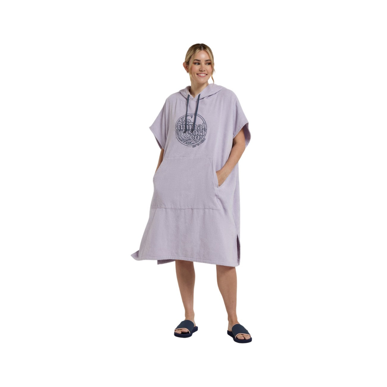 Womens/ladies Anna Organic Hooded Towel | One Size | Purple