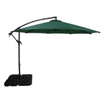 Cantilever Parasol 3m With Square Base | Green