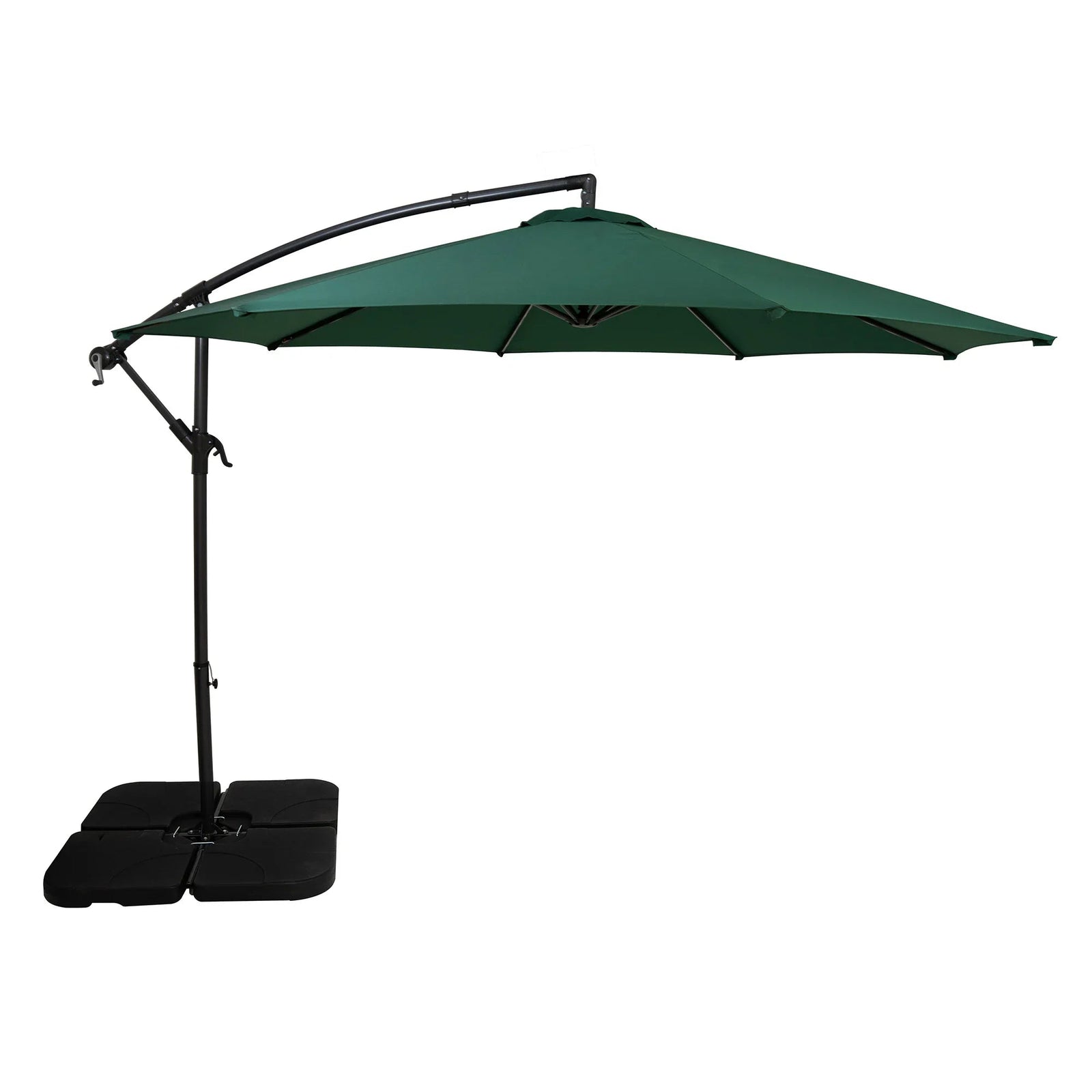 Cantilever Parasol 3m With Square Base | Green