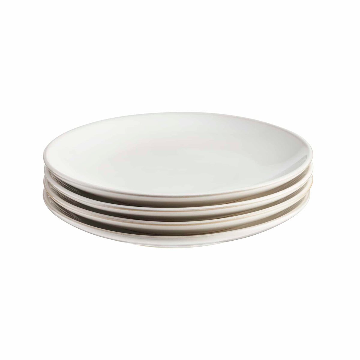 Set Of 4 Nordic Stoneware Side Plates | Set of 4 | White