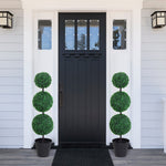 2 Pcs 67/112cm Artificial Boxwood Three Balls Tree Décor | Large | Green