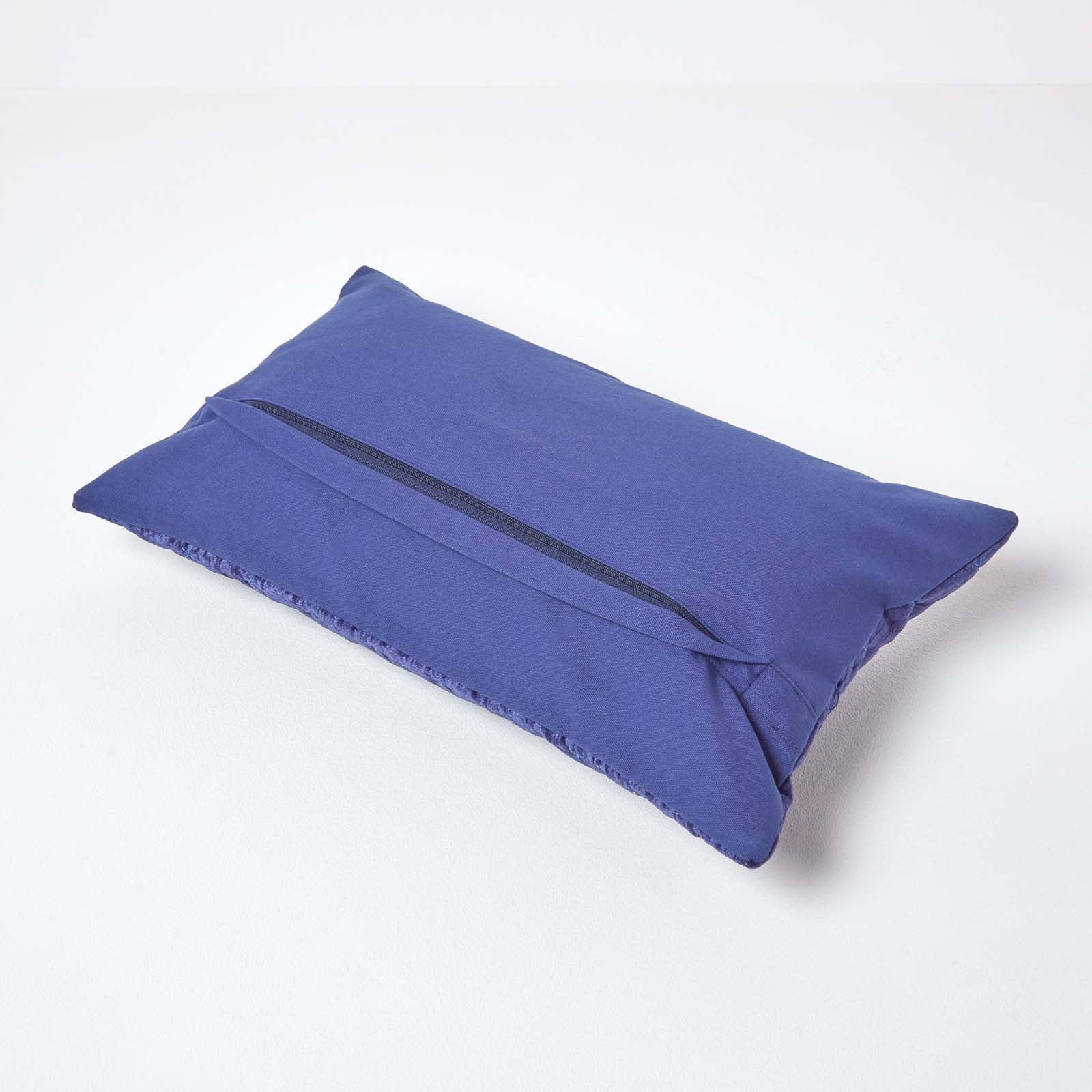 Crushed Velvet Cushion Cover | 30cm x 50cm | Navy Blue