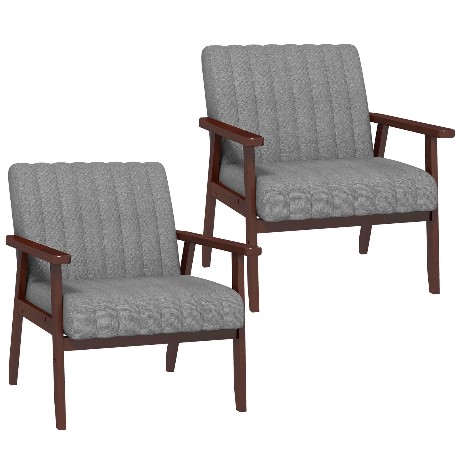 Set Of 2 Accent Chairs Modern Armchairs For Bedroom