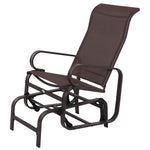 Outdoor Gliding Rocking Chair With Metal Frame For Patio | Brown