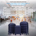 Medium 25" Hard Shell Bubble Design Check-in Suitcase Hold Luggage Bag 20kg+ | Medium | Navy Blue