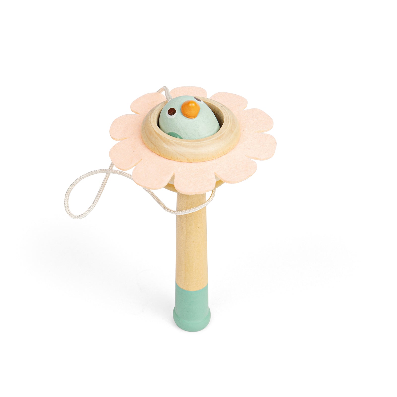 Wooden Flower Ball & Cup Game (bird)
