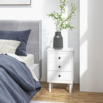 Bedside Table Set Of 2, Bedside Cabinet W/ 3 Drawers