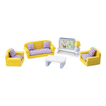 Wooden Dolls House Living Room Furniture Set