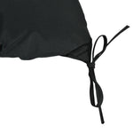 2 Seater Garden Bench Cushion Outdoor Seat Pad With Ties | Jet Black