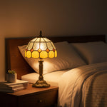 Tiffany-style Table Lamp For Bedroom, Bulb Not Included | Orange