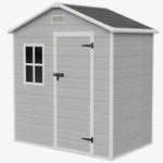 Breeins 6x4ft Outdoor Aluminum & Pp Storage Shed