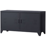Industrial Tv Cabinet Stand Media Storage Black