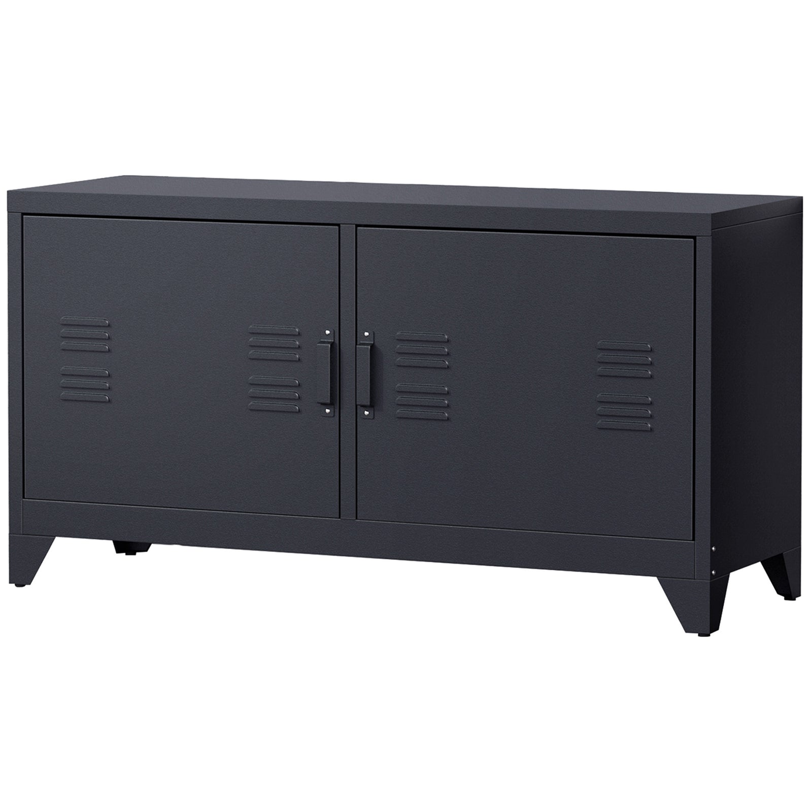 Industrial Tv Cabinet Stand Media Storage Black