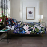 Floral Nightshade 100% Cotton Digitally Printed Duvet Cover Set – Luxury 200 Thread Count  Bedding | King | Multi Colour