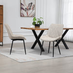 Set Of 2 Bovino Fabric Dining Chairs | Brown