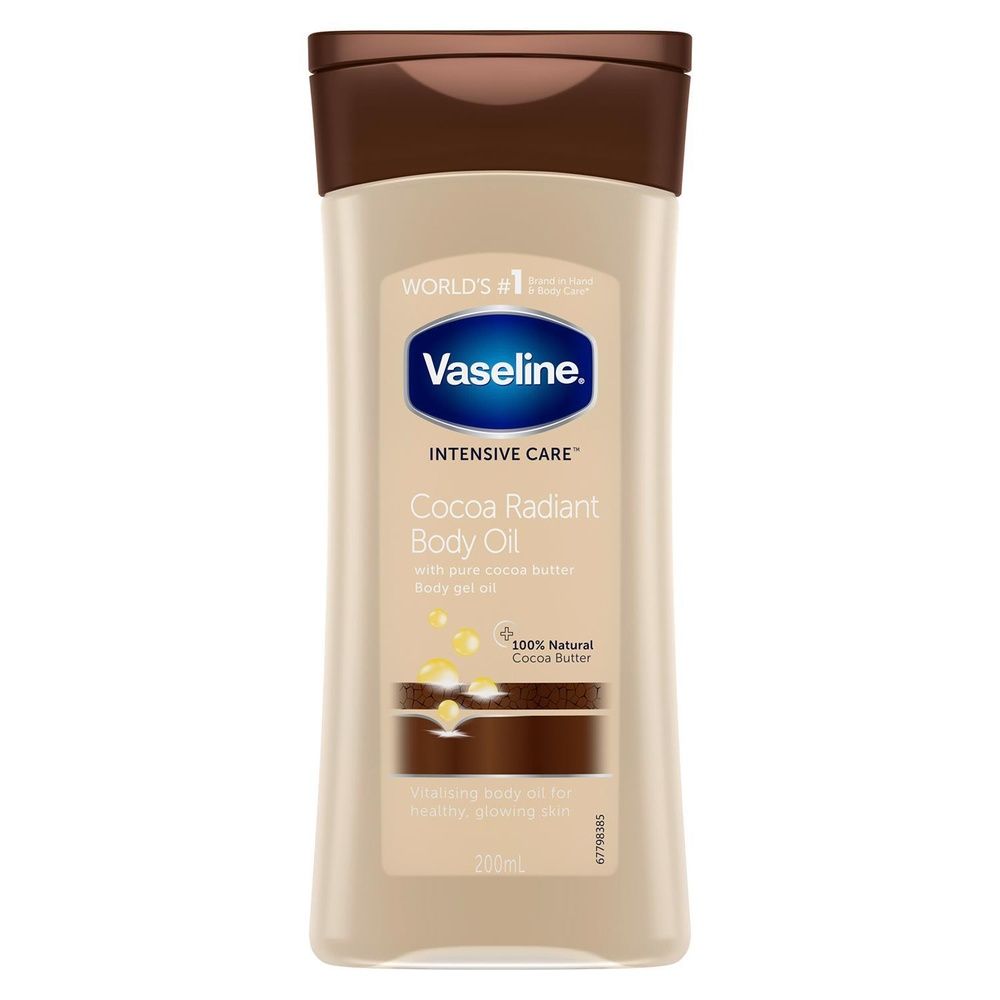 Vaseline Gift Set Cocoa Body Lotion 400ml, Gel Oil 200ml & Lip Therapy 20g