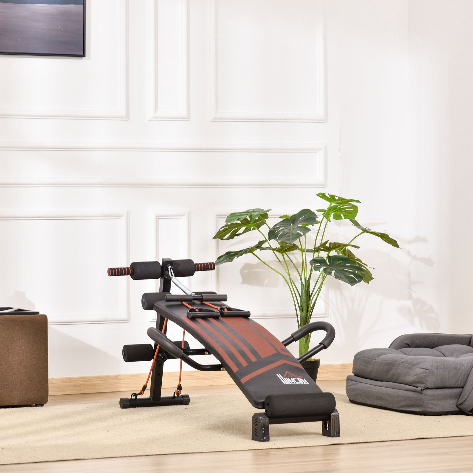 Sit Up Bench With Headrest For Ab Exercise | Black