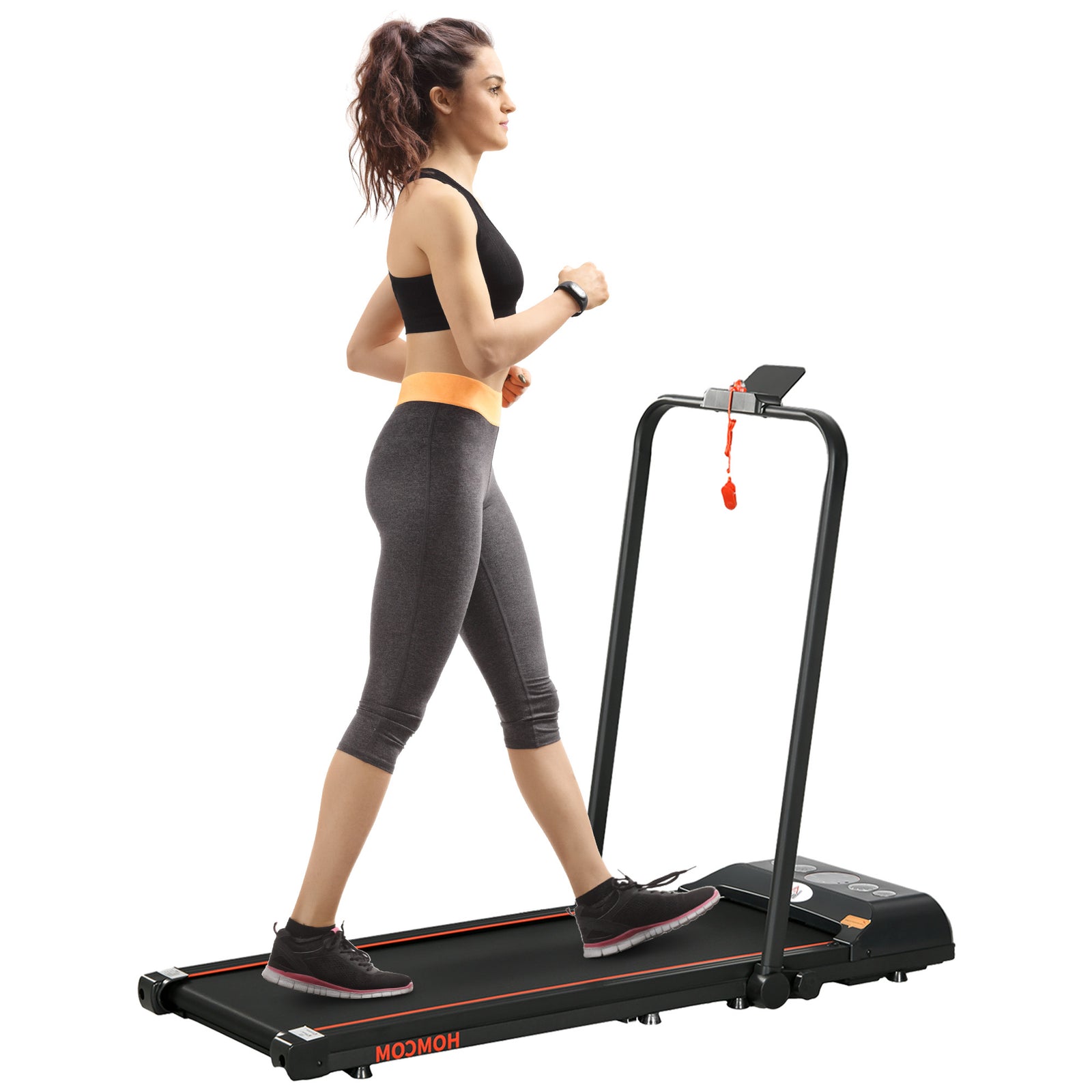 Foldable Walking Treadmill Aerobic Exercise Machine W/ Led