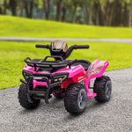 6v Kids Electric Ride On Car Toddler Quad Bike Atv For 18-36 Month | Pink