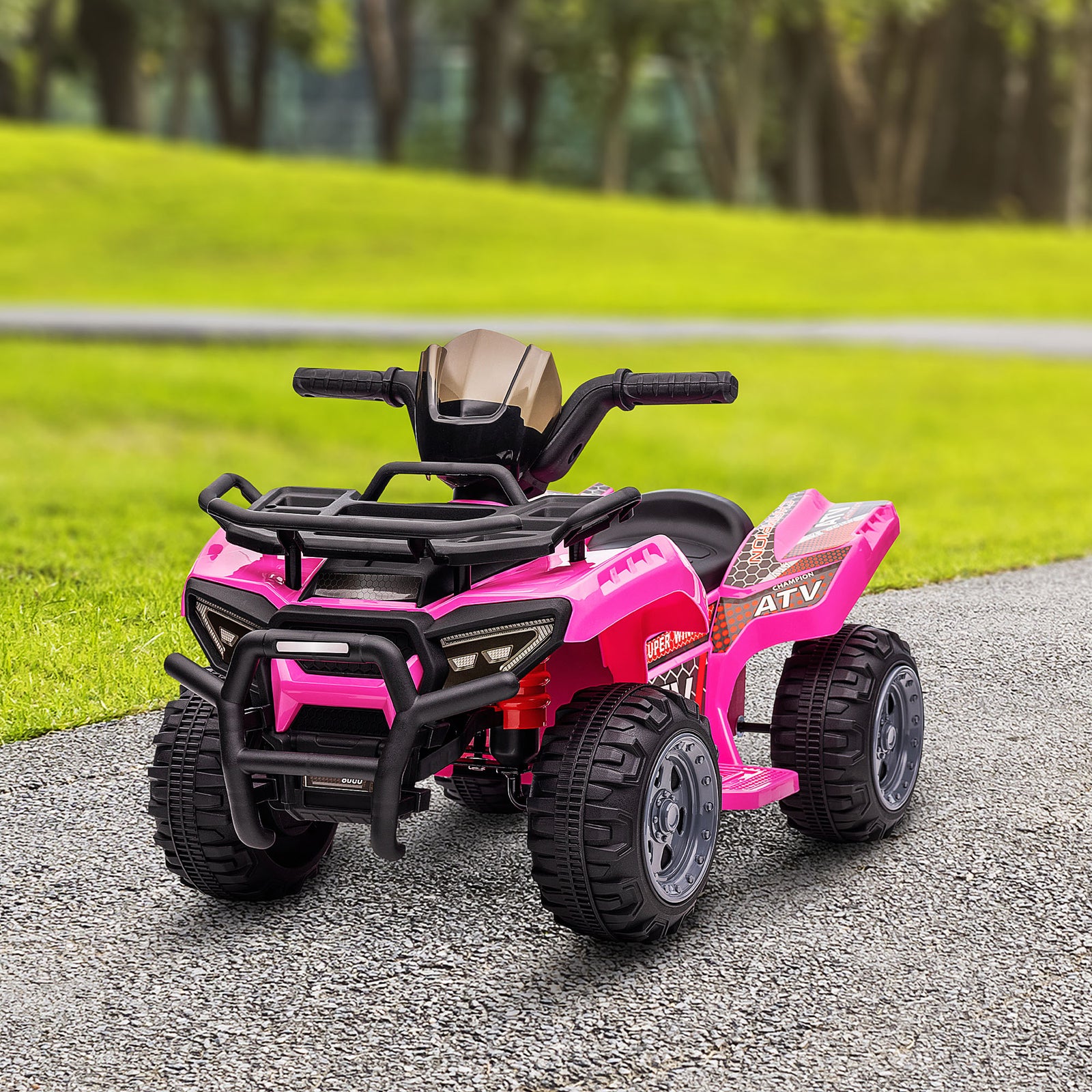 6v Kids Electric Ride On Car Toddler Quad Bike Atv For 18-36 Month | Pink