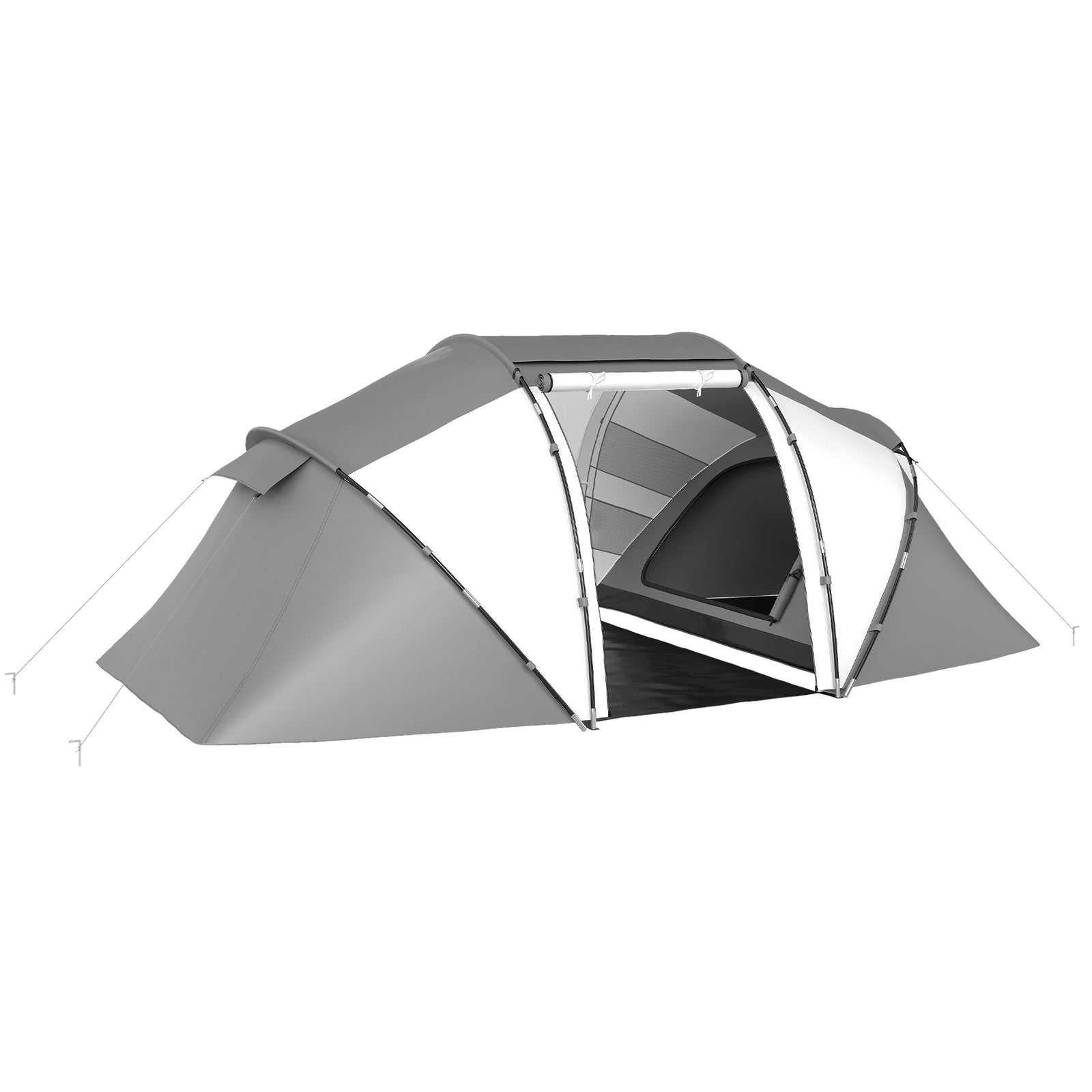 4-6 Persons Camping Tent Dome Family Travel Group Hiking | Charcoal Grey