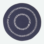 Crochet Braided Round Rug | 70cm x 70cm | Navy Blue