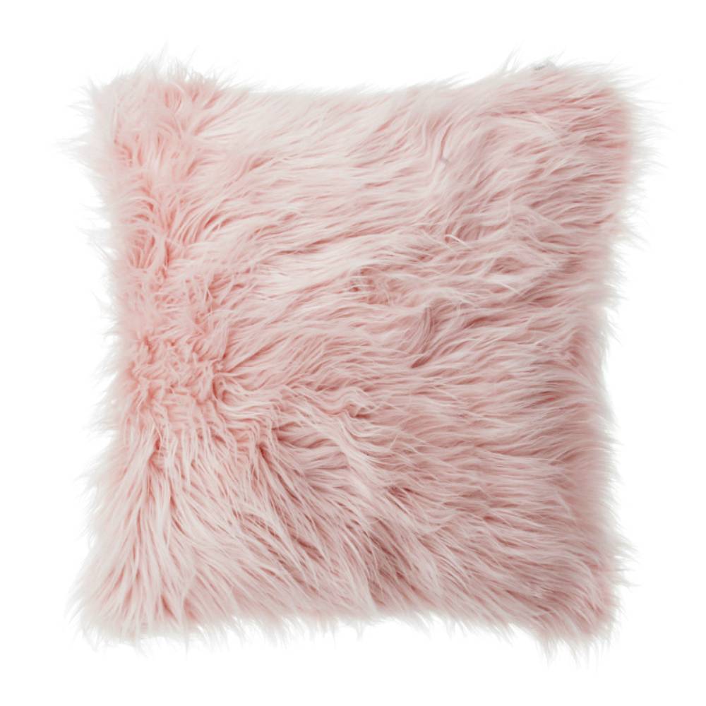 45x45cm Fluffy Faux Fur Throw Pillow Cover | Pink