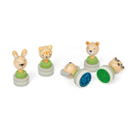 Wooden Ink Stampers - 5 Animal Stamps