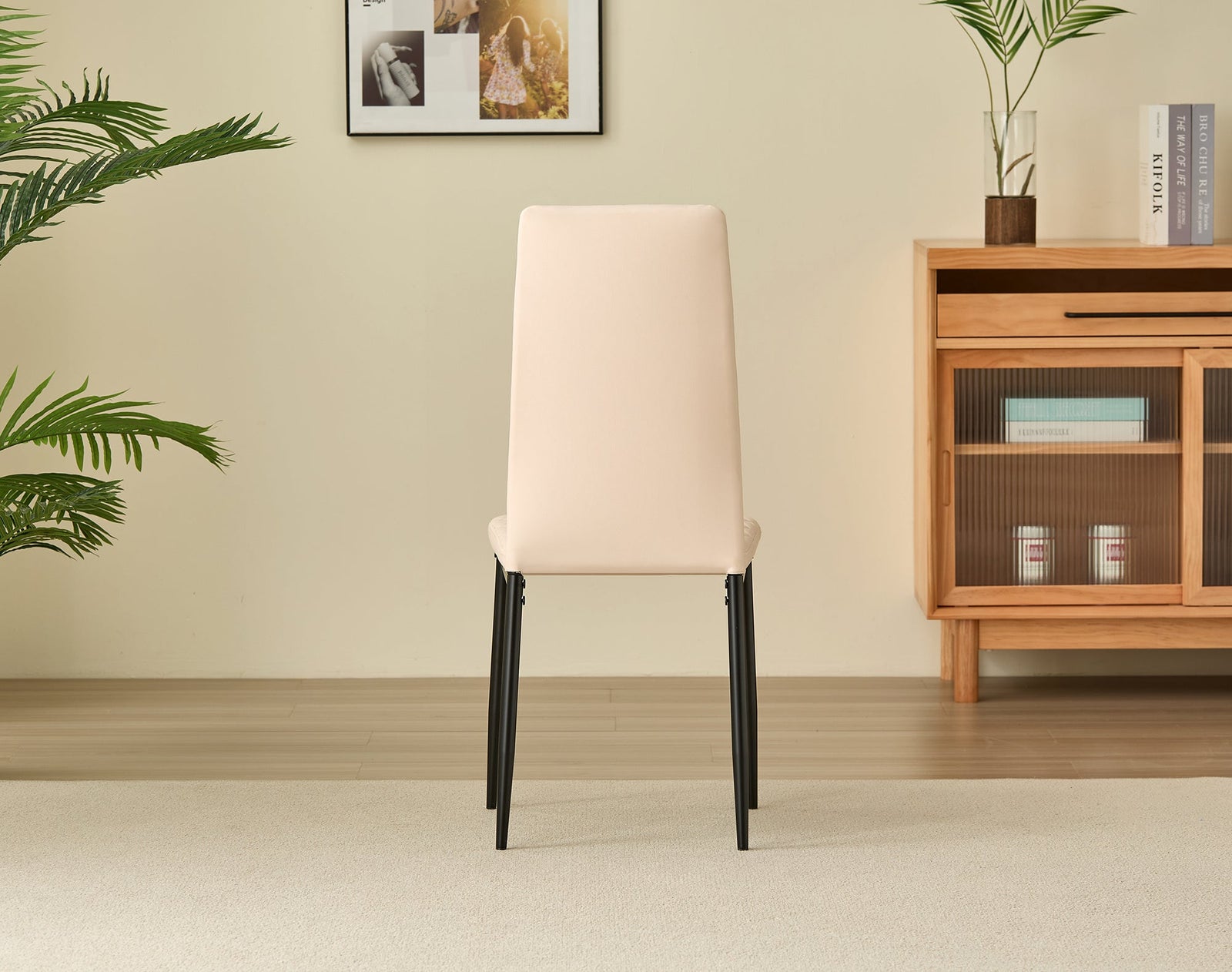 Set Of 4 Emily Faux Leather Dining Chairs - Modern Comfort And Style | Mustard