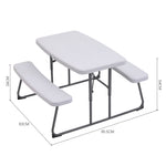 Foldable Picnic Table And Bench Set For Kids