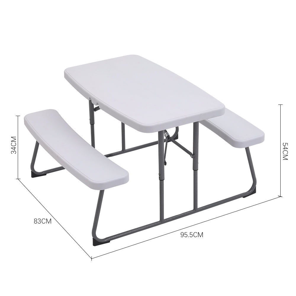 Foldable Picnic Table And Bench Set For Kids