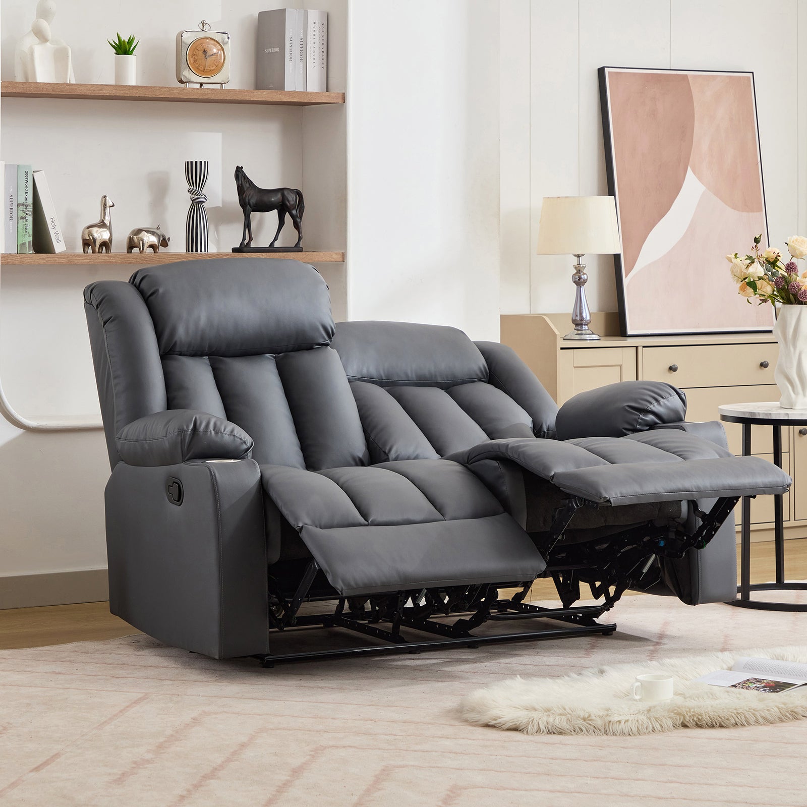 Sheridan 2 Seat Manual Recliner Sofa With Cup Holders