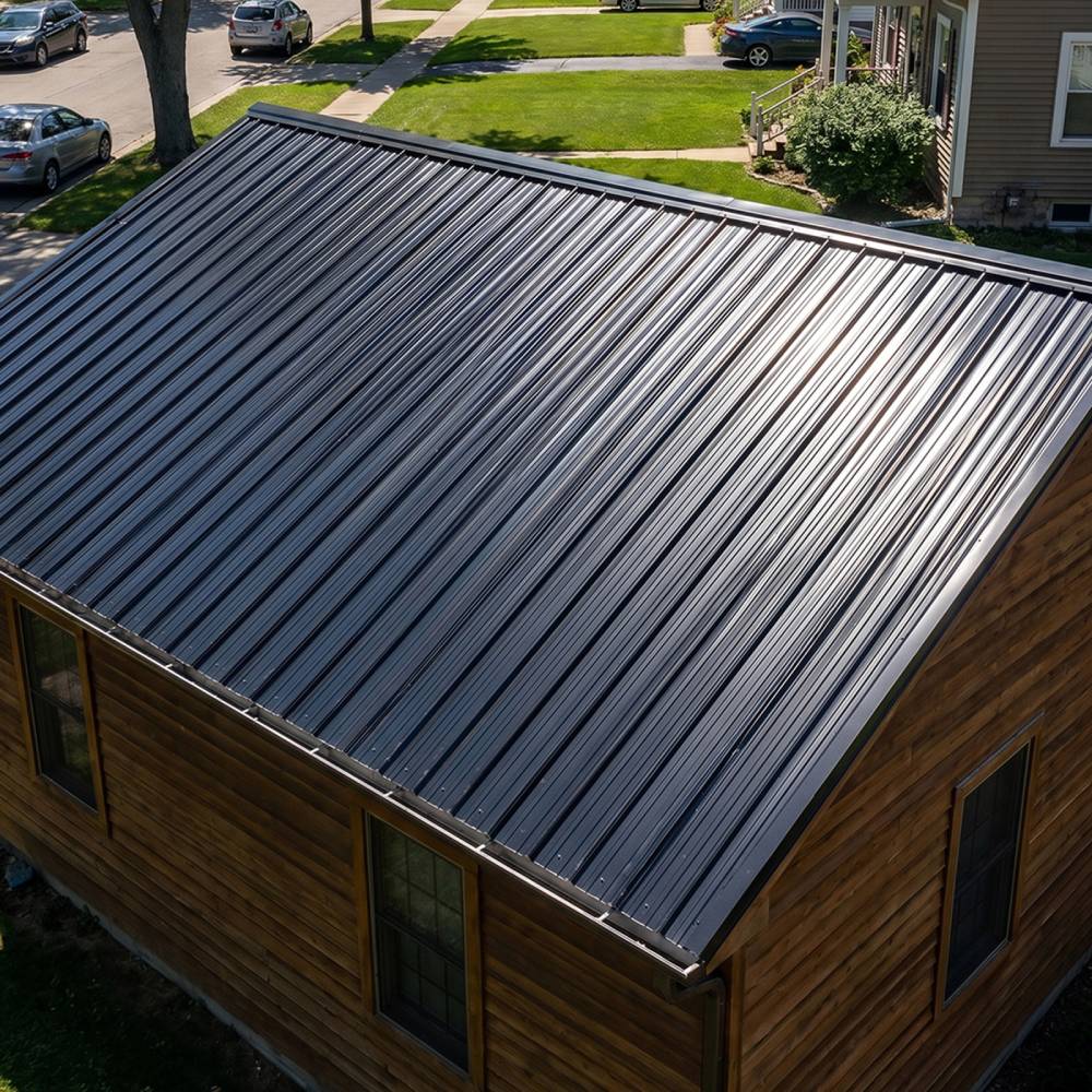 12pcs Galvanised Steel Corrugated Roofing Sheets | Grey