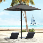 Outdoor Parasol W/ Vent And Piping | Charcoal Gray