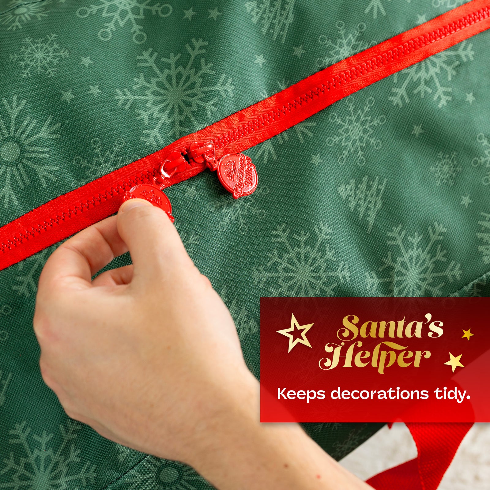 Durable Christmas Storage Bag For Ornaments, Lights, Ribbons & Wreaths