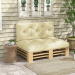 2 Seater Seat Cushions Water Repellent With Back Cushion | Beige