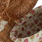 Garden Rose Cotton Lined Light Steamed Round Laundry Baskets | Set of 2 | Pink